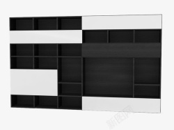 拼色黑白色墙柜拼色黑白色墙柜高清图片