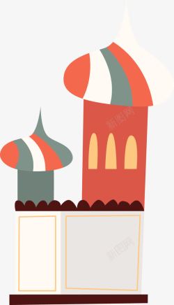 卡通城堡建筑装饰图案素材