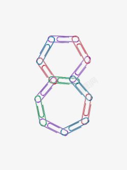 回形针字母数8素材