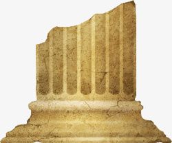 残缺石柱残缺金色石柱高清图片