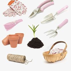 粉色小清新的种草工具素材