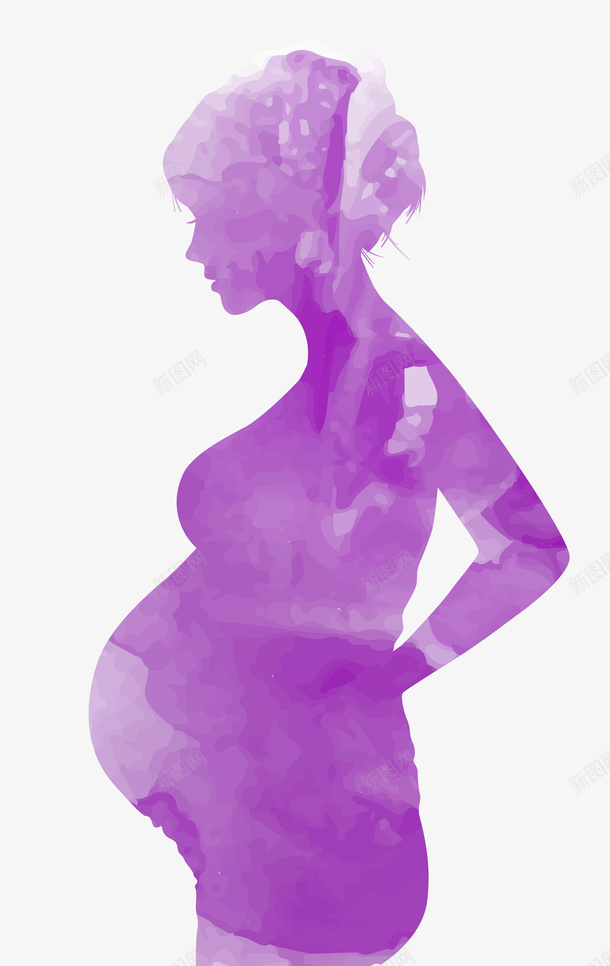 紫色清新孕妇装饰图案png免抠素材_新图网 https://ixintu.com 免抠PNG 孕妇 清新 紫色 装饰图案