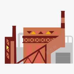 工厂运煤装置矢量图素材
