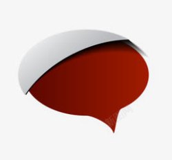 红色对话框质感装饰素材