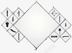 ins道具框古风道具方形框高清图片