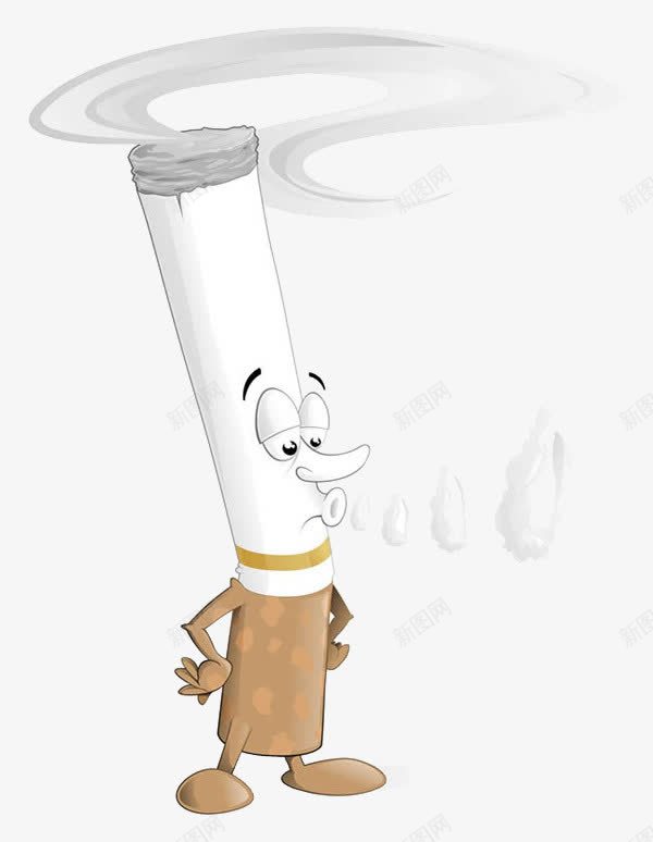 卡通香烟拟人化吸烟png免抠素材_新图网 https://ixintu.com 卡通 吸烟 拟人 香烟