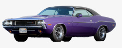 肌肉车紫色轿车高清图片