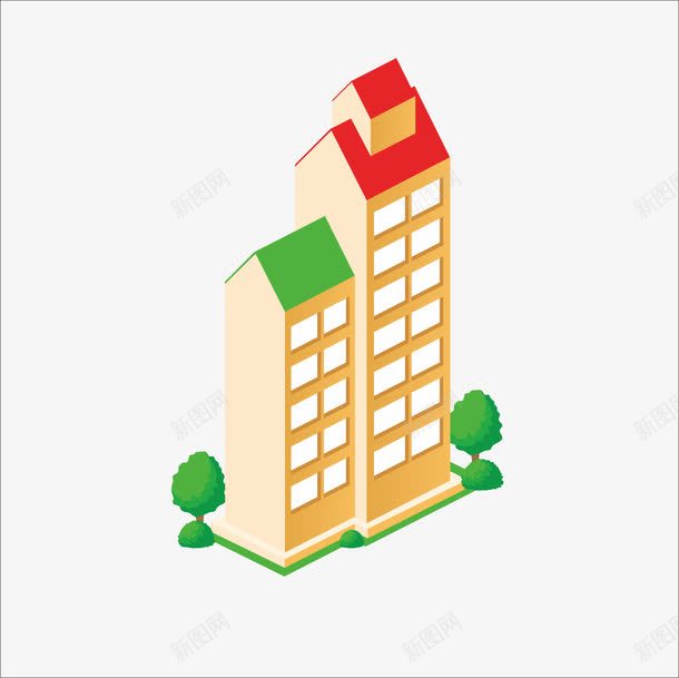 扁平化大厦png免抠素材_新图网 https://ixintu.com PPT PPT元素 扁平 扁平化