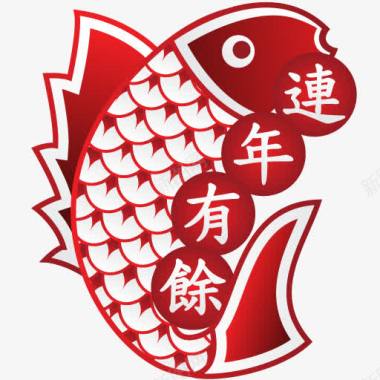 肾小球囊性肾病鱼中国新年的图标图标