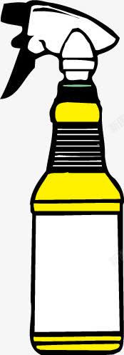 黄色杀虫剂卡通手绘黄色喷雾剂杀虫剂矢量图高清图片