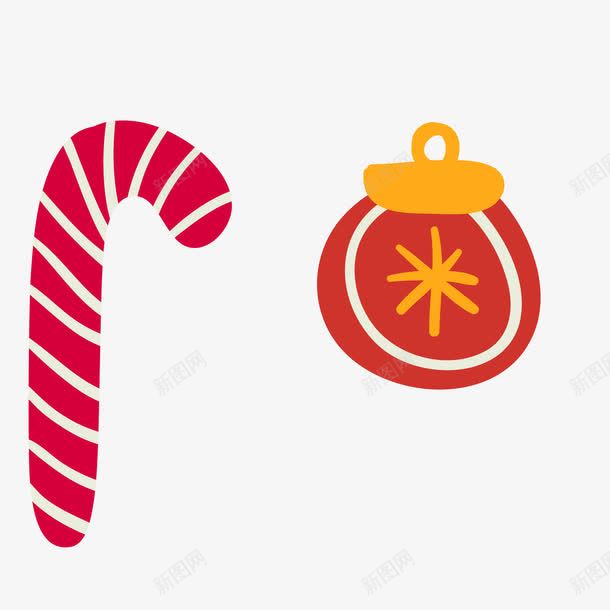 圣诞节拐杖与礼袋png免抠素材_新图网 https://ixintu.com 免费png下载 圣诞节拐杖与礼袋 拐杖与礼袋 红色拐杖 红色礼袋