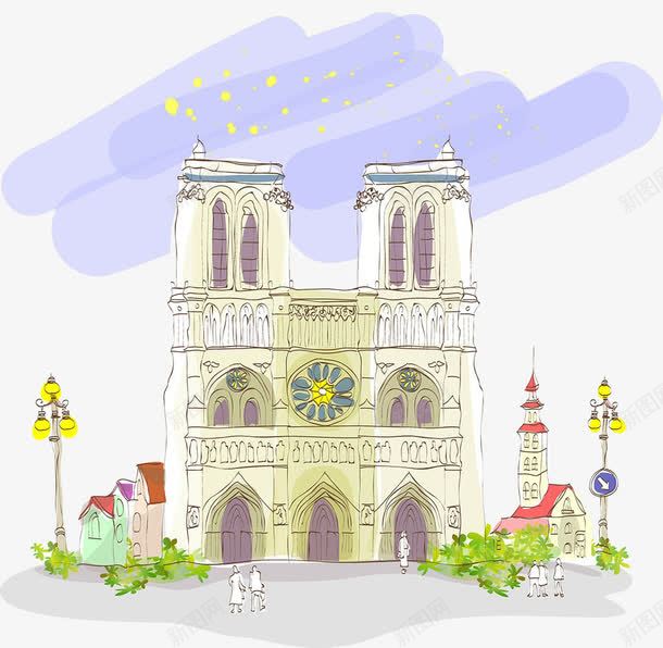 圣母大教堂png免抠素材_新图网 https://ixintu.com 圣母大教堂 天主教 巴黎 教堂 旅游 法国