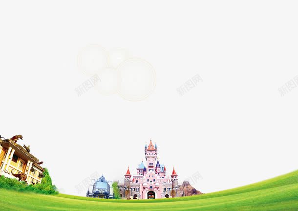 游乐园海报png免抠素材_新图网 https://ixintu.com 城堡 海报素材 游乐园 设计素材