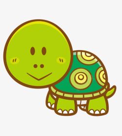 卡通绿色的乌龟素材