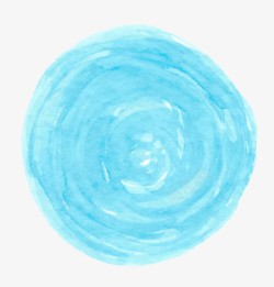 手绘水彩蓝色水光素材