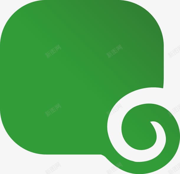 创意绿色标识引导图图标png_新图网 https://ixintu.com 云状 引导 思维 绿色