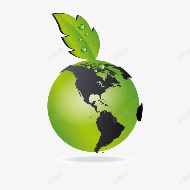 绿色环保地球png免抠素材_新图网 https://ixintu.com 地球 环保 生物 素材