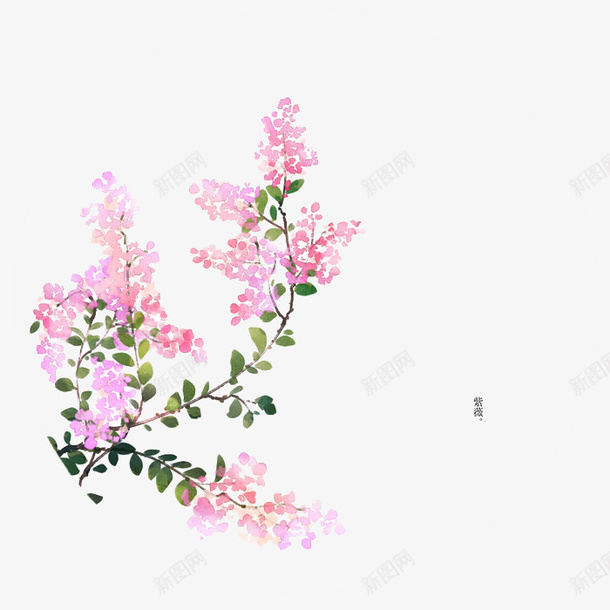花卉插画图案矢量图ai免抠素材_新图网 https://ixintu.com 插画 植物 矢量素材 绿叶 花卉 矢量图