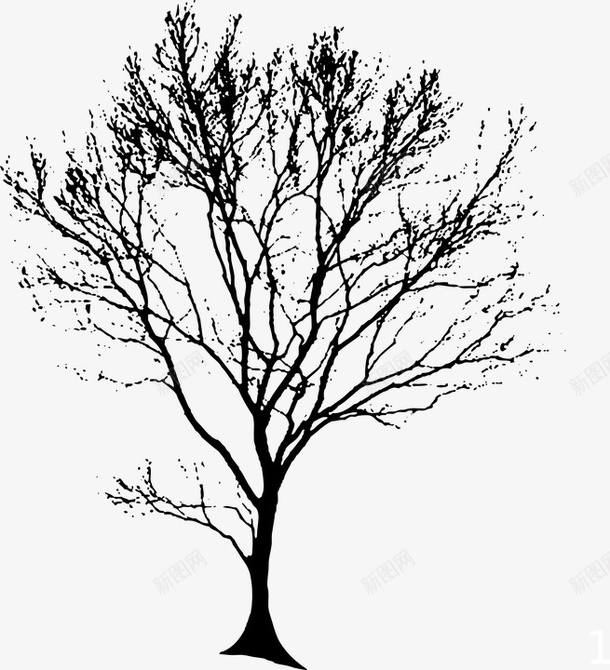 树黑色简单png免抠素材_新图网 https://ixintu.com 树 简单 黑色