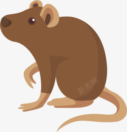 棕色的老鼠矢量图素材