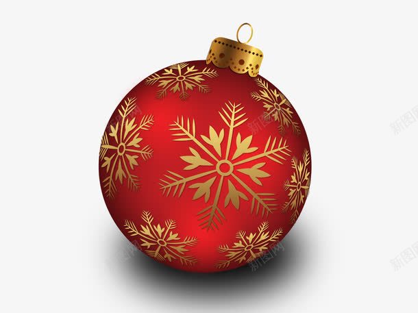 红色立体圣诞装饰球png免抠素材_新图网 https://ixintu.com 圣诞快乐 圣诞装饰球 立体 红色