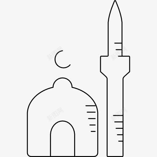 清真寺和尖塔图标png_新图网 https://ixintu.com 伊斯兰尖塔 伊斯兰教 宗教 楼 清真寺 穆斯林