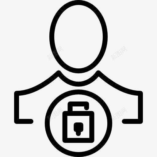 个人安全标志图标png_新图网 https://ixintu.com SEO全 人 安全 挂锁 接口 符号