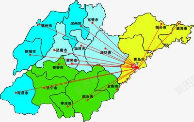 山东地图png免抠素材_新图网 https://ixintu.com 区域地图 地图 山东地图