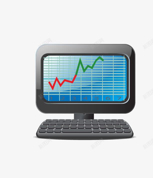 金融数据分析图png免抠素材_新图网 https://ixintu.com 分析 卡通 数据 电脑 走势 金融