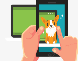 虚拟宠物手机端虚拟电子宠物矢量图高清图片