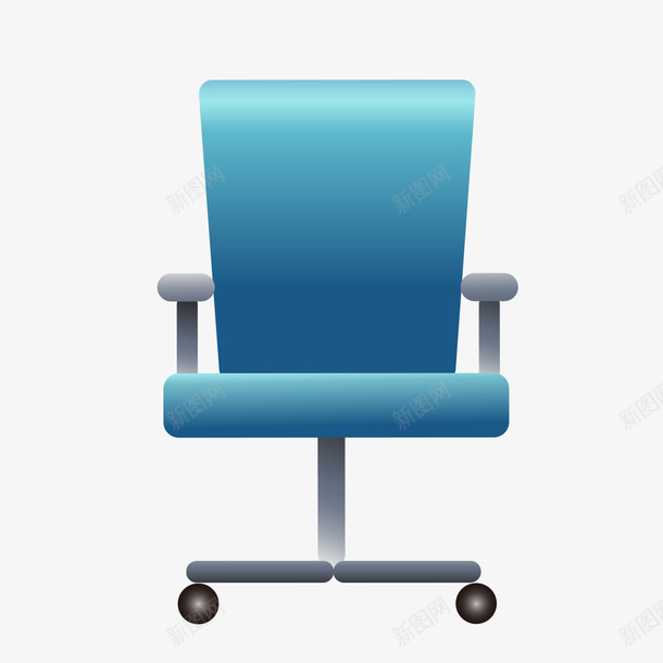 蓝色座椅png免抠素材_新图网 https://ixintu.com 办公凳子 座椅 蓝色 蓝色座椅