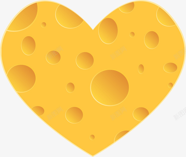 黄色卡通爱心奶酪png免抠素材_新图网 https://ixintu.com 卡通食物 清新奶酪 爱心奶酪 简约美食 装饰图案 黄色奶酪