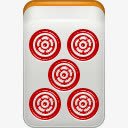 红色的朵拉平快麻将mahjongicons图标png_新图网 https://ixintu.com dora mahjong pin5 red 平快 朵拉 红色的 麻将
