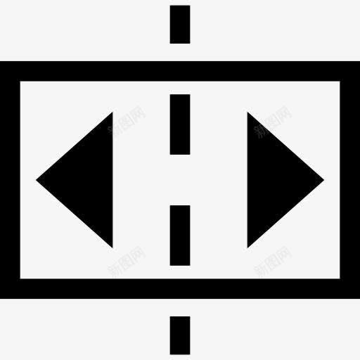 两箭在一个矩形分断了线的图标png_新图网 https://ixintu.com 两箭 仪表界面 分了 断了线 界面 矩形 箭头符号