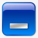减少箱蓝色基础软件图标png_新图网 https://ixintu.com blue box minimize 减少 箱 蓝色