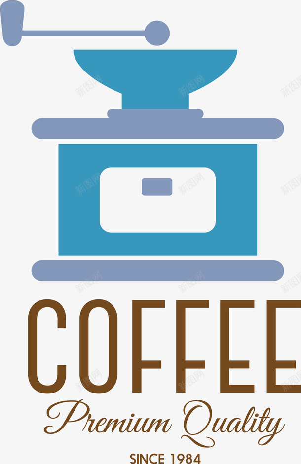 蓝色咖啡机咖啡标签矢量图ai免抠素材_新图网 https://ixintu.com 咖啡 咖啡店 咖啡机 咖啡标签 矢量png 蓝色咖啡机 矢量图