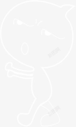 手绘线条人淘宝小二淘宝小二高清图片