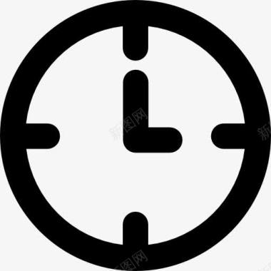 时钟的圆形形状工具图标图标