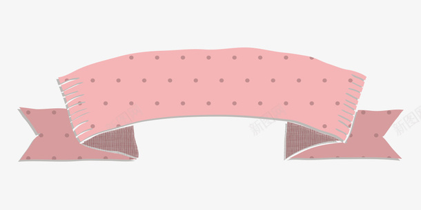 粉色丝带png免抠素材_新图网 https://ixintu.com 丝带 手绘画 矢量装饰 粉色 装饰