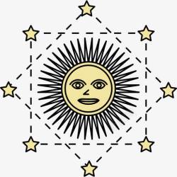 中世纪的太阳太阳图标高清图片