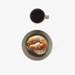咖啡与面包素材