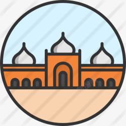 巴德夏希清真寺图标高清图片