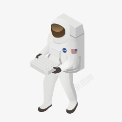 宇航员服装扁平拿东西宇航员矢量图高清图片