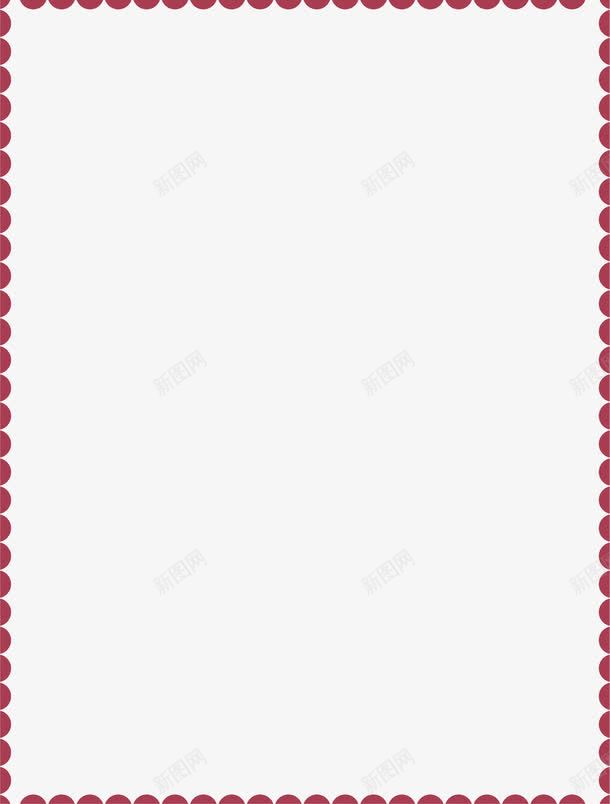红色边框纹理png免抠素材_新图网 https://ixintu.com 简约 红色 纹理 边框