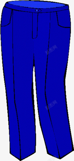 蝴蝶结卡通图案蓝色裤子高清图片