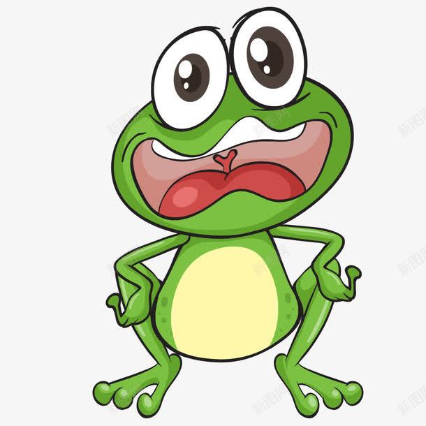 张大嘴的青蛙png免抠素材_新图网 https://ixintu.com 一只 卡通 手绘 简图 红色 绿色 舌头 青蛙