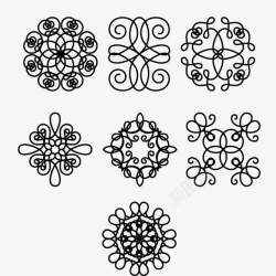 7种复杂欧式花纹素材