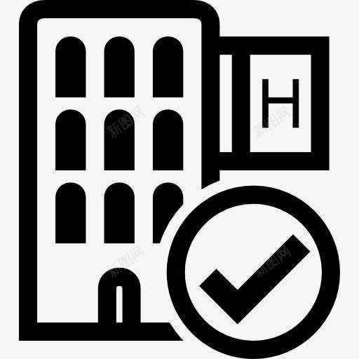 酒店核对符号图标png_新图网 https://ixintu.com 宾馆 标志 检查标志 符号 酒店 验证检查