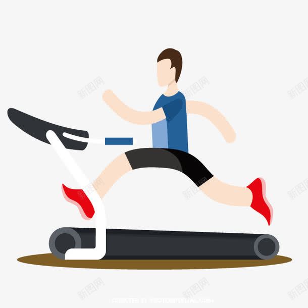 运动png免抠素材_新图网 https://ixintu.com 男运动员 跑步 跑步机