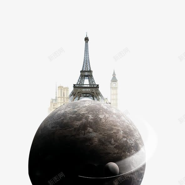 巴黎铁塔png免抠素材_新图网 https://ixintu.com 城市 城市剪影 战报 月球 铁塔